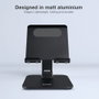 Tooq Soporte Plegable para Tablet con Ajuste de Ángulo, Hasta 13 Pulgadas, Color Negro